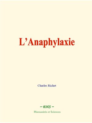 cover image of L'Anaphylaxie
